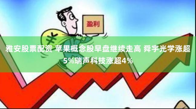 雅安股票配资 苹果概念股早盘继续走高 舜宇光学涨超5%瑞声科技涨超4%